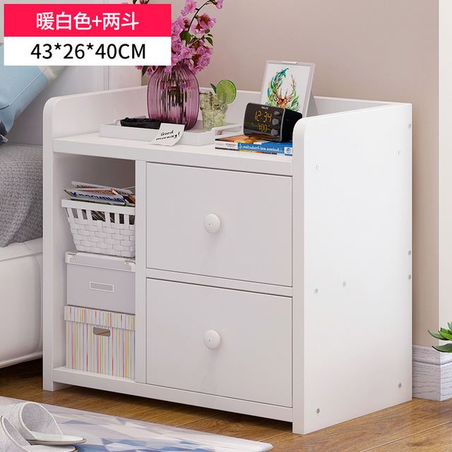 High and low black and white rental room with country cabinet narrow simple bedside table bedroom assembly collection simple ornaments pillow