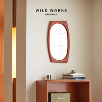 Nozo Mikael mirror ancient mirror art wall hanging wooden frame French wall hanging entrance mirror cosmetic mirror decorative mirror