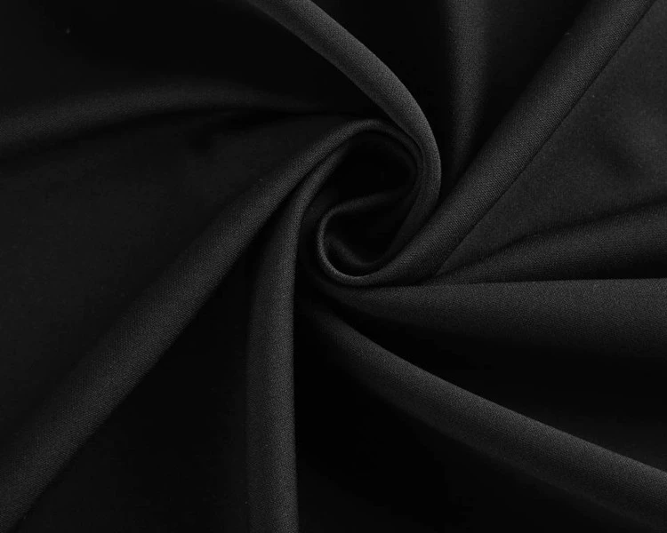 Vải La Mã đen dệt kim vải bốn mặt thun rủ vải polyester bìa bông hai mặt thời trang quần áo vải đầu - Vải vải tự làm