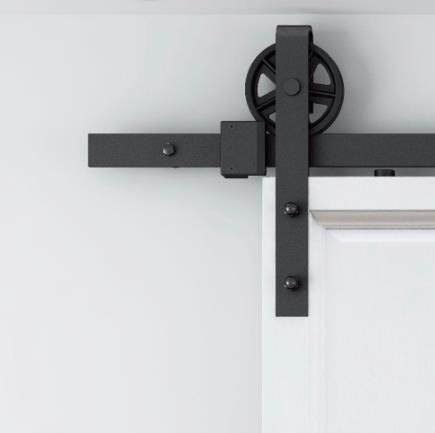 Nordic barn door crane big wheel sliding door pulley storage room slide rail warehouse ancient door track hardware full set of accessories