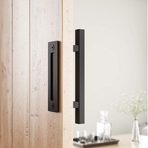 Barn door handle Black big handle Sliding door handle Surface-mounted warehouse valley door handle Door handle Push-pull dark handle