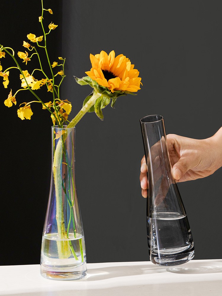 Vase French glass small caliber about atmospheric upscale Nordic mini hydro mini-hydro piece