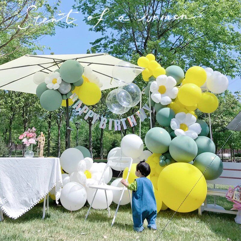 Outdoor camping birthday party decoration scene layout high-end creative dining balloon themed party patty tent