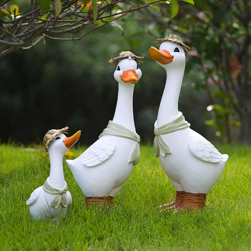 Garden Creative Three Straw Hat Duck Swing Creative Creative Balcony Launching Outdoor Outdoor Placement Terrace