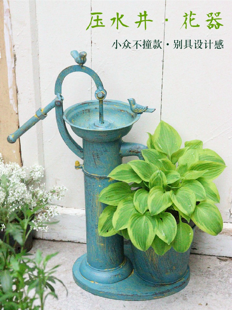 Flower basin outdoor iron frame landing courtyard balcony gem creative minimalist creative decoration outdoor garden