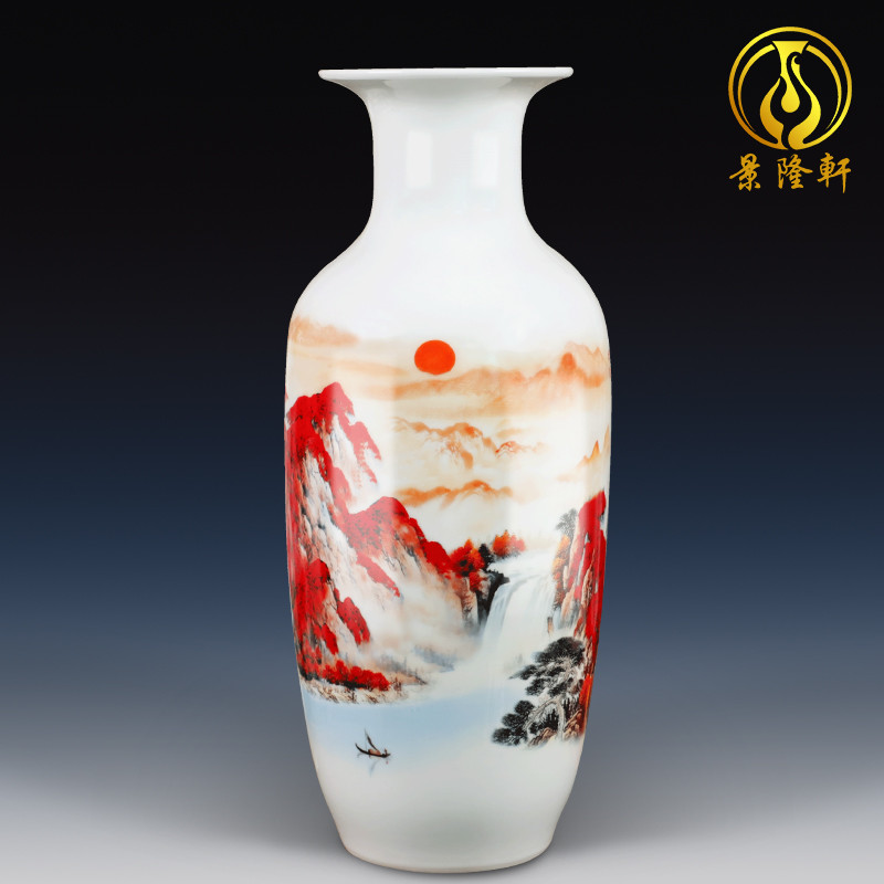 Hongyun Ceramics Vase plug flower JingdeTown High-end Creative Pieces Living Room Chinese Home Handicap Crafts