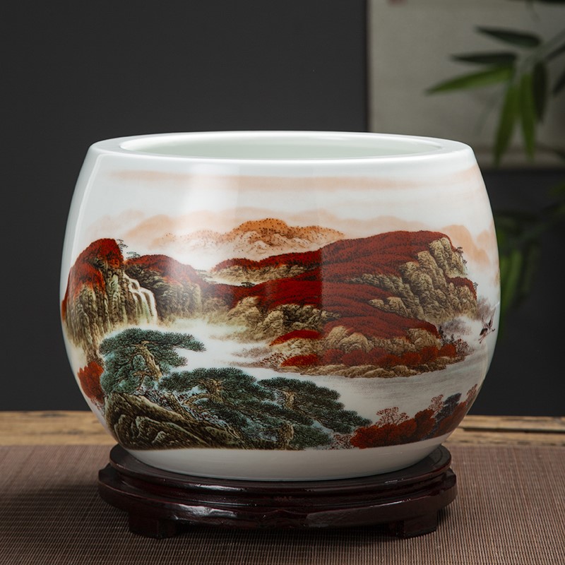 Hongyun Yubao Pot Swing piece Jingdezhen Ceramic Creative Limit Capital Collection Collection Book and Painting Gift