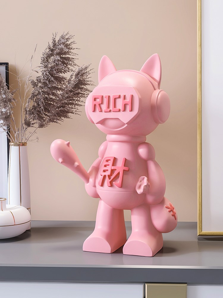 Red recruitment cat furniture tide design basalt electricity simple atmospheric small-scale living room home decoration