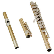 16 trous long flûte C tonalité dor lien argent plaqué nickel long flûte élève adulte classe débutant pour jouer de la flûte instrument de lAtlantique