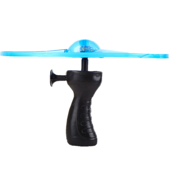 Pull-string flying saucer luminous toy luminous flying fairy bamboo dragonfly children's outdoor hand-pushed flying saucer large hot product