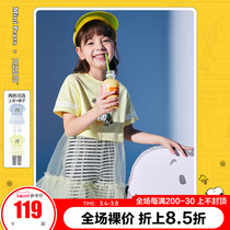 (Snoopy) minipeace peacebird childrens childrens T-shirt thin top short sleeves summer princess set Ole