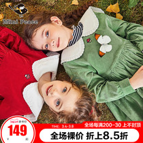 minipeace PEACEBIRD childrens autumn new corduroy two-tone dress vintage sen princess dress Ole