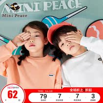 minipeace PEACEBIRD childrens sweatshirt autumn new childrens home clothes loose parent-child sweatshirt net red Ole