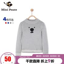 minipeace Taiping Bird childrens clothing boys winter multicolor sweater foreign pullover sweater bear bear Ole