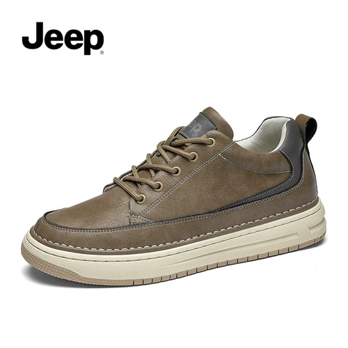 Jeep, высокий джип, обувь в английском стиле, мужские кроссовки, туфли для отдыха для кожаной обуви, из натуральной кожи, мягкая подошва