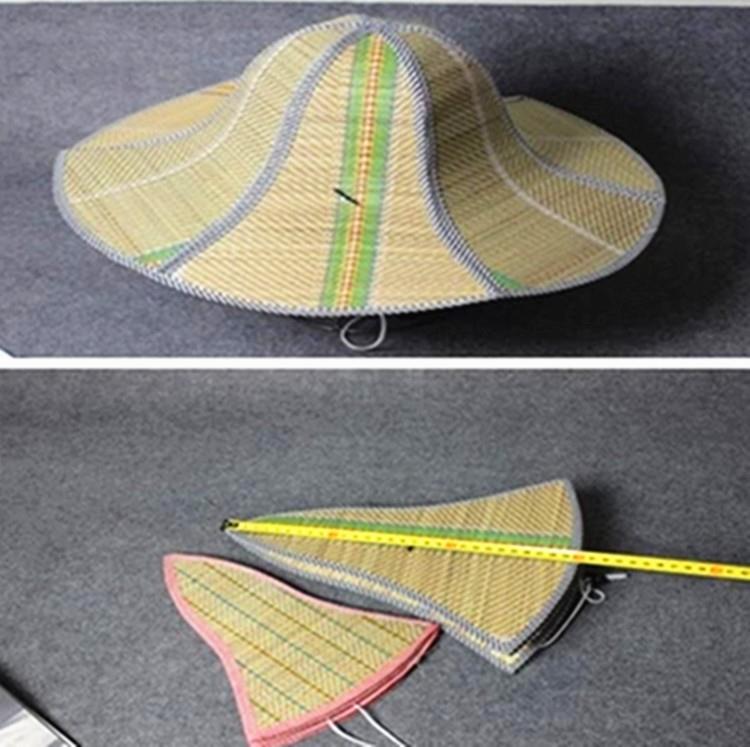 Farmers Hainan big along straw hat male female section Summer tide can shade hot sun and sunscreen hat-folding straw hat