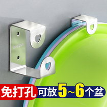 Free-to-punch washbasin accommodating frame Bathroom With Basin Shelve Toilet Basin Wall-mounted Shelve