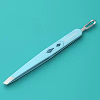 Мятный синий (косой рот)