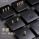 Ретро латунный переключатель, черная световая панель, скандинавский стиль