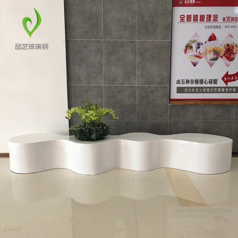 Meichen creative special-shaped fiberglass leisure seat flowerpot combination bench shopping mall hotel lobby rest waiting chair