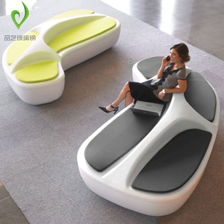 Mei Chen FRP Leisure Sofa Commercial Shopping Center Public District Lounge Seat