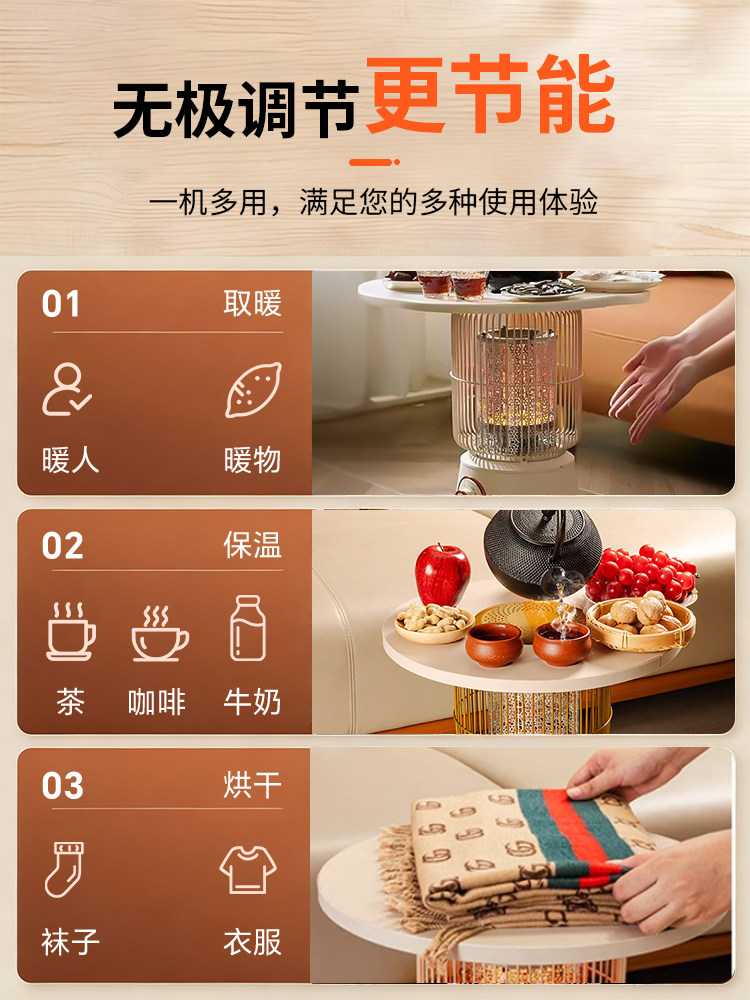 2026 Model Heater for Brewing Tea Around the Stove, Winter Household Electric Heater, Birdcage Heater, Indoor Heating Stove, Small Sun Heater