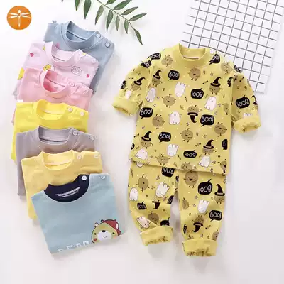Pajamas children Spring and Autumn underwear set cotton boys and girls autumn clothes sanitary pants baby 0-7 years old clothes