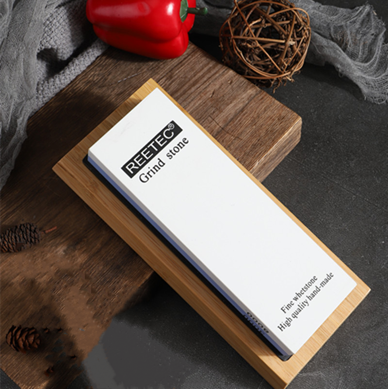 REETEC 3000 8000 8000 1000 6000 double - sided mainstay household cuisine knife white corundum oil grinding stone