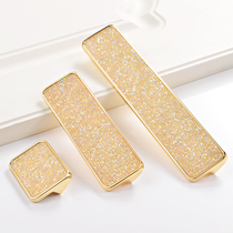 Light luxury crystal gold handle European French Jane European cabinet wardrobe door handle wine cabinet color diamond crystal handle