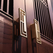 Antique new Chinese style Copper handle Solid wood door Drawer handle Furniture Wardrobe door Wine cabinet door Brass surface mounted door handle