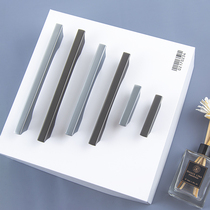 Modern minimalist Italian style zinc alloy black long handle wardrobe door cabinet shoe cabinet wine cabinet drawer door handle