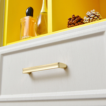 Nordic modern simple handle Wardrobe cabinet door handle American wine cabinet drawer cabinet handle Gold small handle