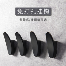 Free hole hook Creative single hook Entrance door behind the kitchen cloakroom Stainless steel strong sticky hook nail-free hanging hook