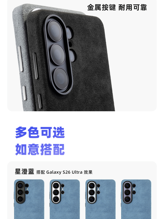 Luxury Alcantara Shockproof Samsung Phone Case