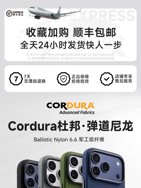 Cordura Ballistic Nylon Weave Minimalist iPhone Case