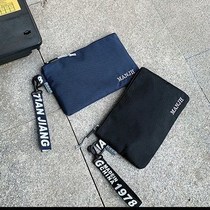 Mens handbag large capacity handbag Han canvas bag casual wallet wrist wristbag lady Oxford cloth