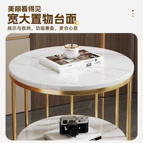 Прикроватная тумбочка для дома, спальни, маленькая, 2025, новая, легкая, роскошная, альтернативная прикроватная полка высокого класса, круглый приставной столик