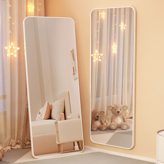 Mirror Household Girls Whole Body Dressing Mirror Bedroom Fitting Wall Hanging Sticker Wall Net Red Makeup Hanging Wall Stereo Floor Mirror