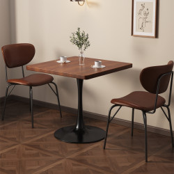 Middle Ancient Retro Dining Table Balcony For Home Tea Table Small Apartment Square Table Minimalist Negotiation Table Milk Tea Shop Solid Wood Coffee Table