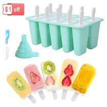 4 6 cell Silicone Ice Cream Popsicle Mold with Handle Ice C