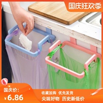 Rag bracket kitchen door back type portable garbage bag trash can rack kitchen door hanging trash can door rear rack