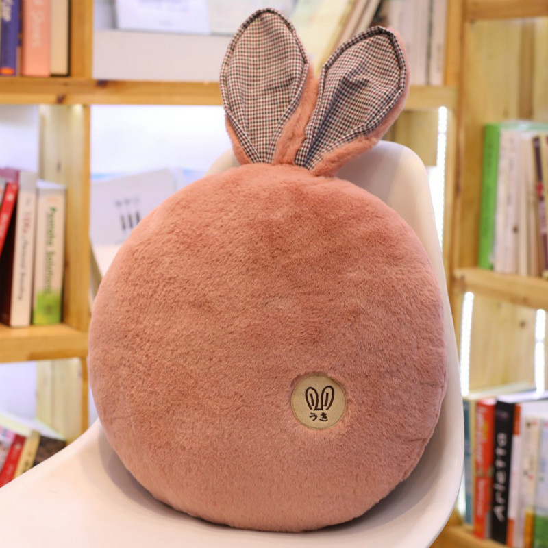 Cute rabbit hug resting on the cushion headboard Backed by the pillow Women's sofa Office Bedroom Dormitory Onboard Cushions Girl's Heart