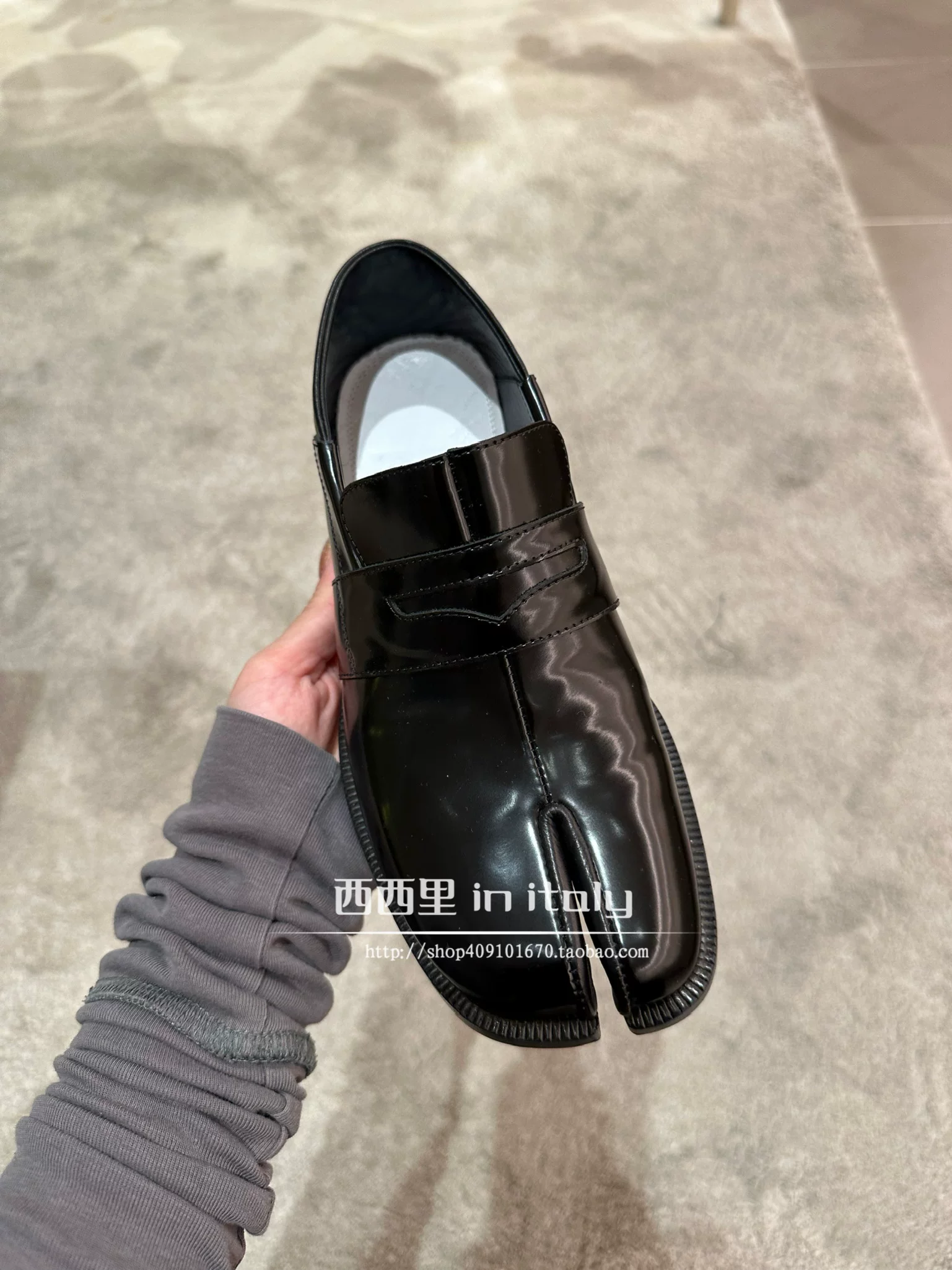 Италия закупка новые носовые лоуферы Maison Margiela кожаные туфли женские обувь можно надеть