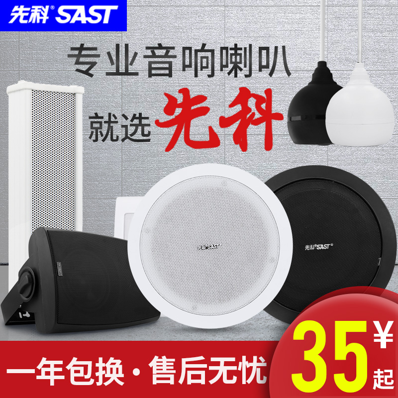 Senko Suction Top Trumpeter Dining Hall Speaker Sound Box Suspension Ceiling Ceiling Ceiling Ceiling Smallpox fire wall-mounted indoor embedded sound cable hanging ball outdoor sound column hanging wall Dingpressing public broadcasting shop Background music