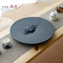 Guanzao natural black gold stone tea tray Whole stone tea table small stone tea sea household simple Kung Fu tea set