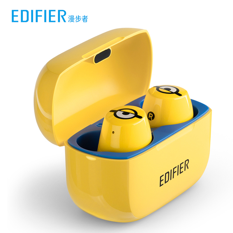 Edifier Comber W3 Little Yellow Man True Wireless Bluetooth Headphone Sport Running 2022 New high sound quality Entrance Ear double ear Cartoon Female Large Power Long standby Magic Sound