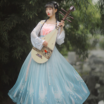 More than thirteen cardamom Yang Yuhuan neon dress Fenghua-King Glory Joint Model] All waist skirt Hanfu Xianqi