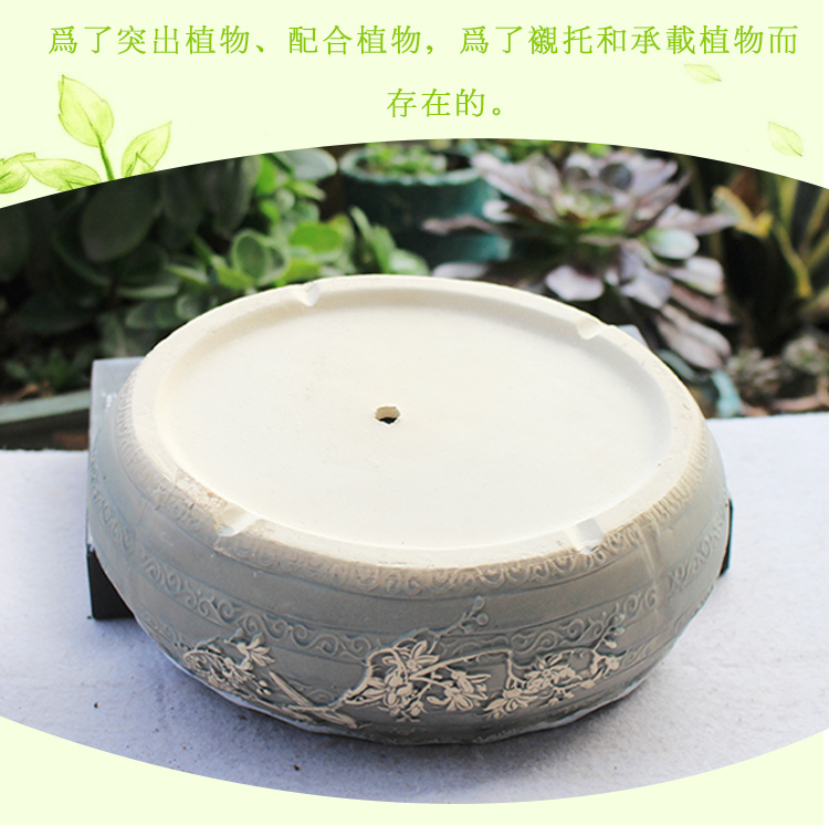 Large fleshy flowerpot ceramic package mail special offer a clearance individuality creative platter coarse pottery breathable contracted meat meat the plants