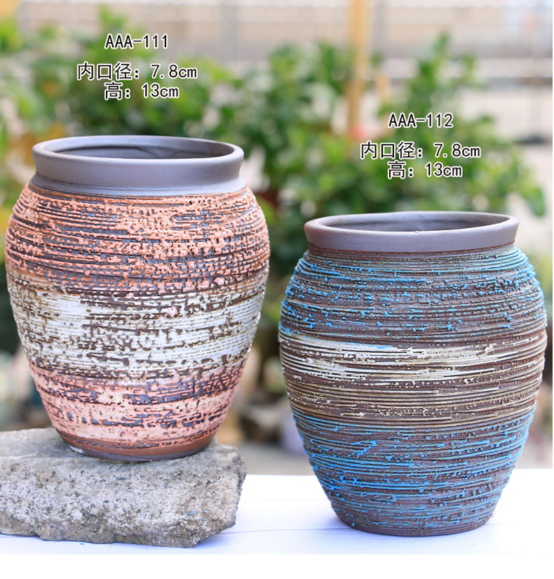 Special offer a clearance purple sand flowerpot high old running the fleshy bonsai mage potted through pockets size clay ceramic bowl