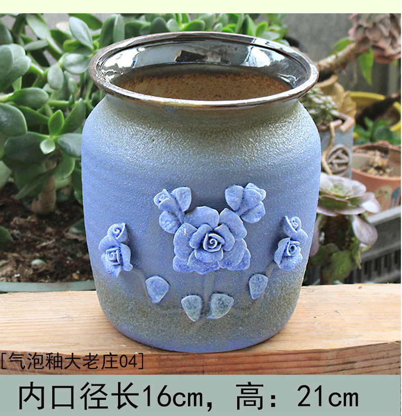 Special offer a clearance high old ceramic of large diameter running the coarse pottery flowerpot more meat meat meat the plants breathe freely like a mercifully glaze
